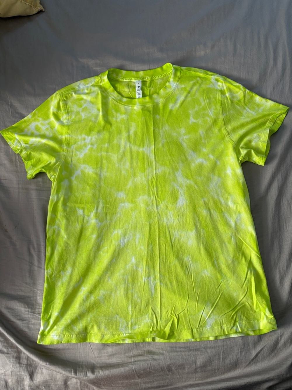 lululemon athletica Neon Yellow Tie-Dye Short Sleeve Tee